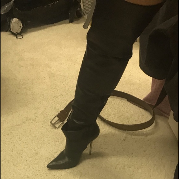 ❤️keeping VERSACE OTK over the knee boots black tassel - Picture 8 of 16